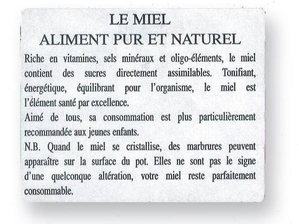 518276fb82d2d Apiculture abeilles etiquette informative le miel