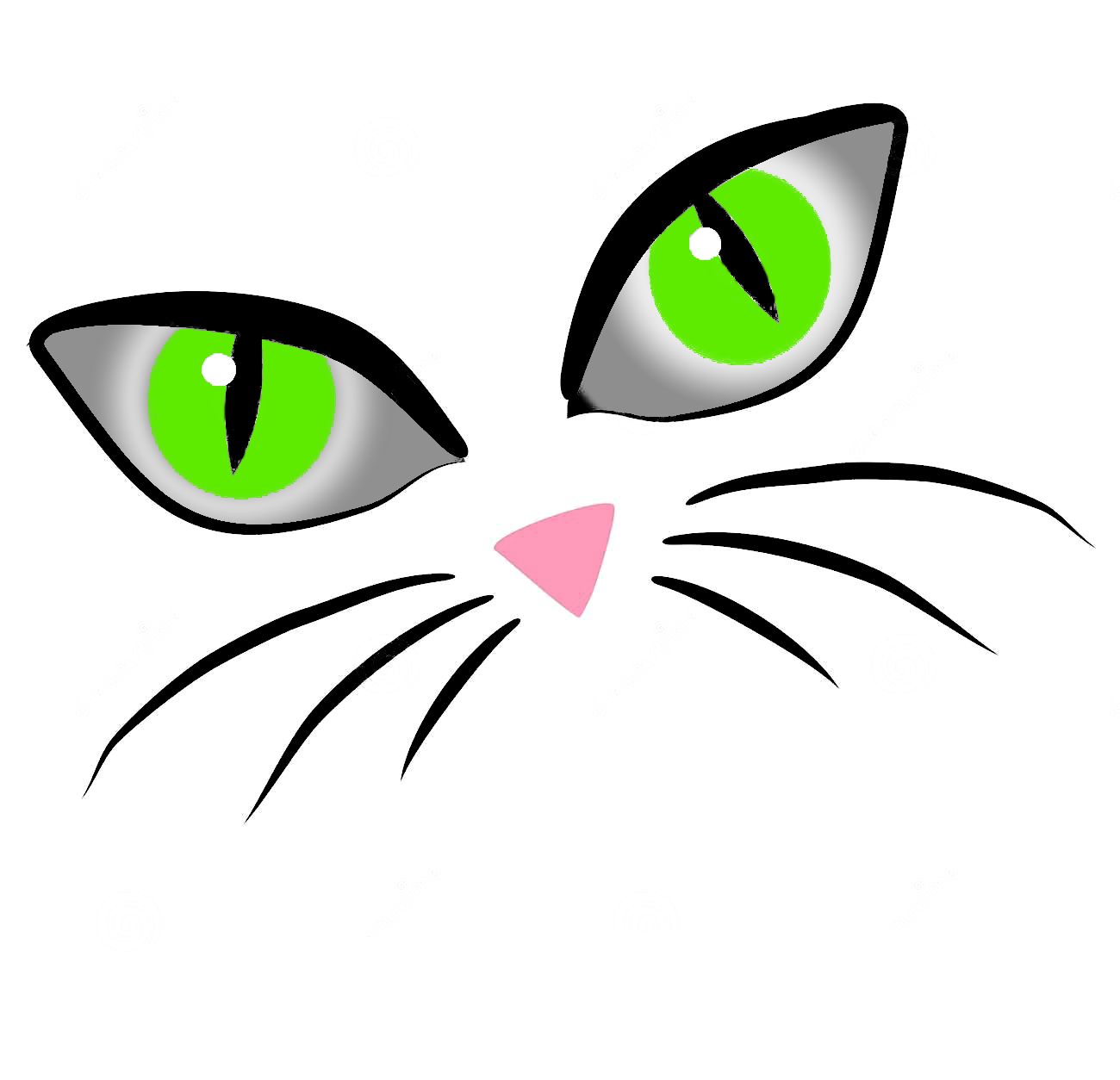 Le visage de chat de dessin