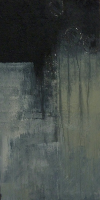 "Légèreté" - Technique mixte sur toile (71 x 36 cm)