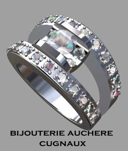 Bague diamant  ouverte  modèle  joaillerie 