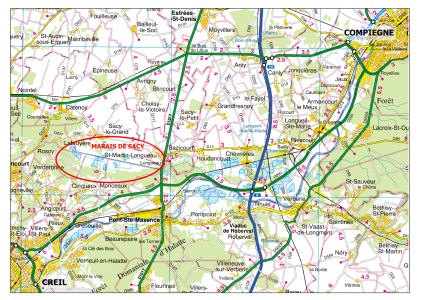 Localisation Marais de Sacy