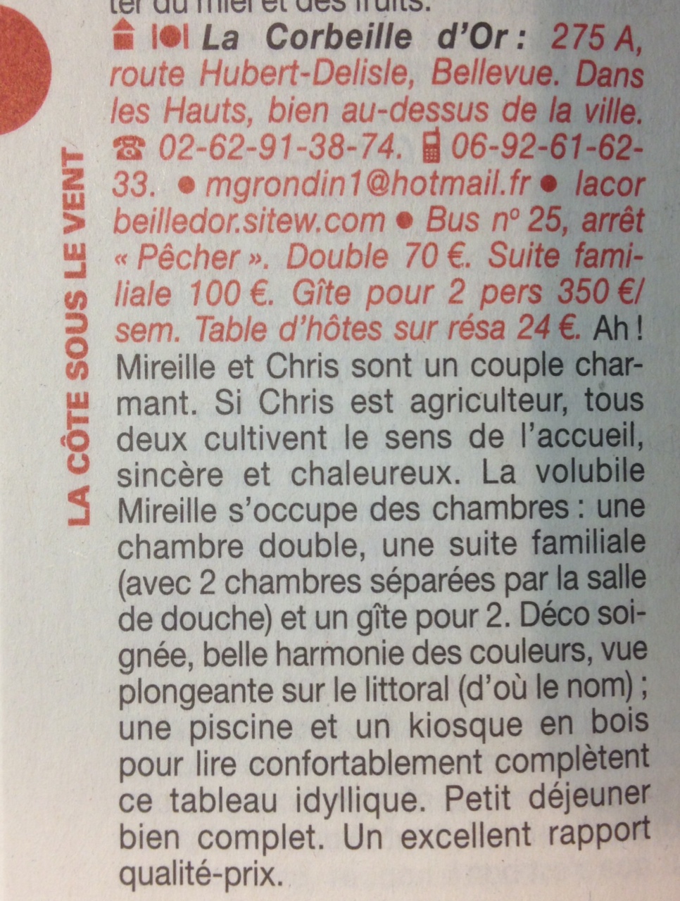 REUNION Cordbeilledor Routard 2014 Texte