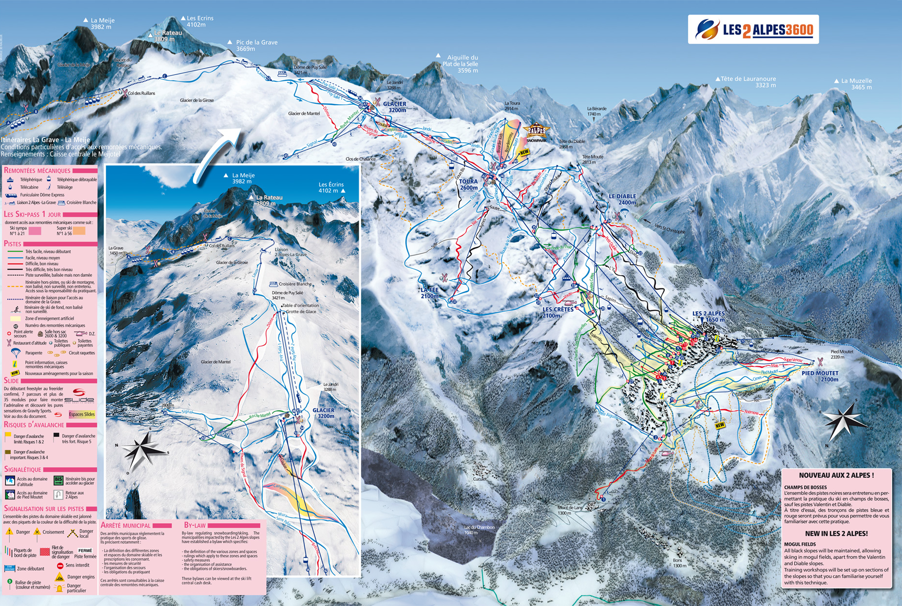 Les2alpes ski map