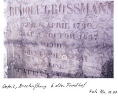 Grabmal Rudolf Grossmann 1837 Aarburg