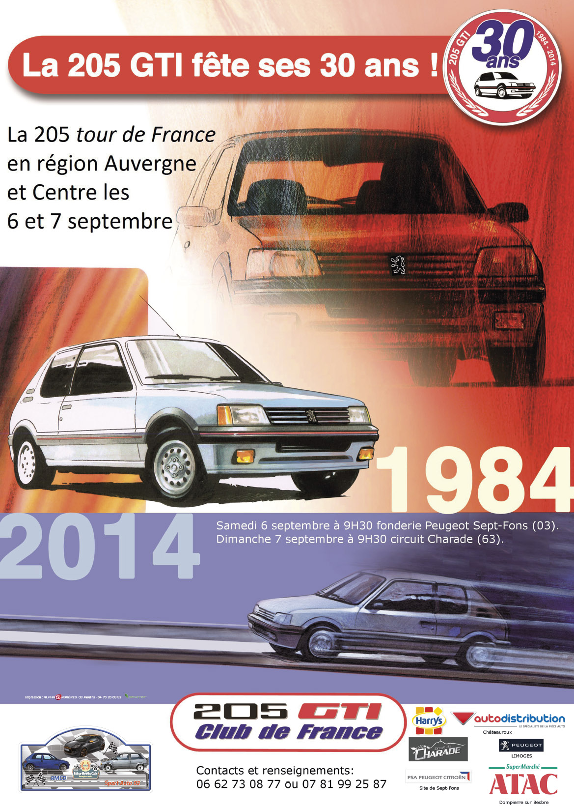 30 ans 205 GTI Tour de France Auvergne