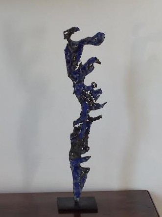 Homme dragon acier decoupe au plasma