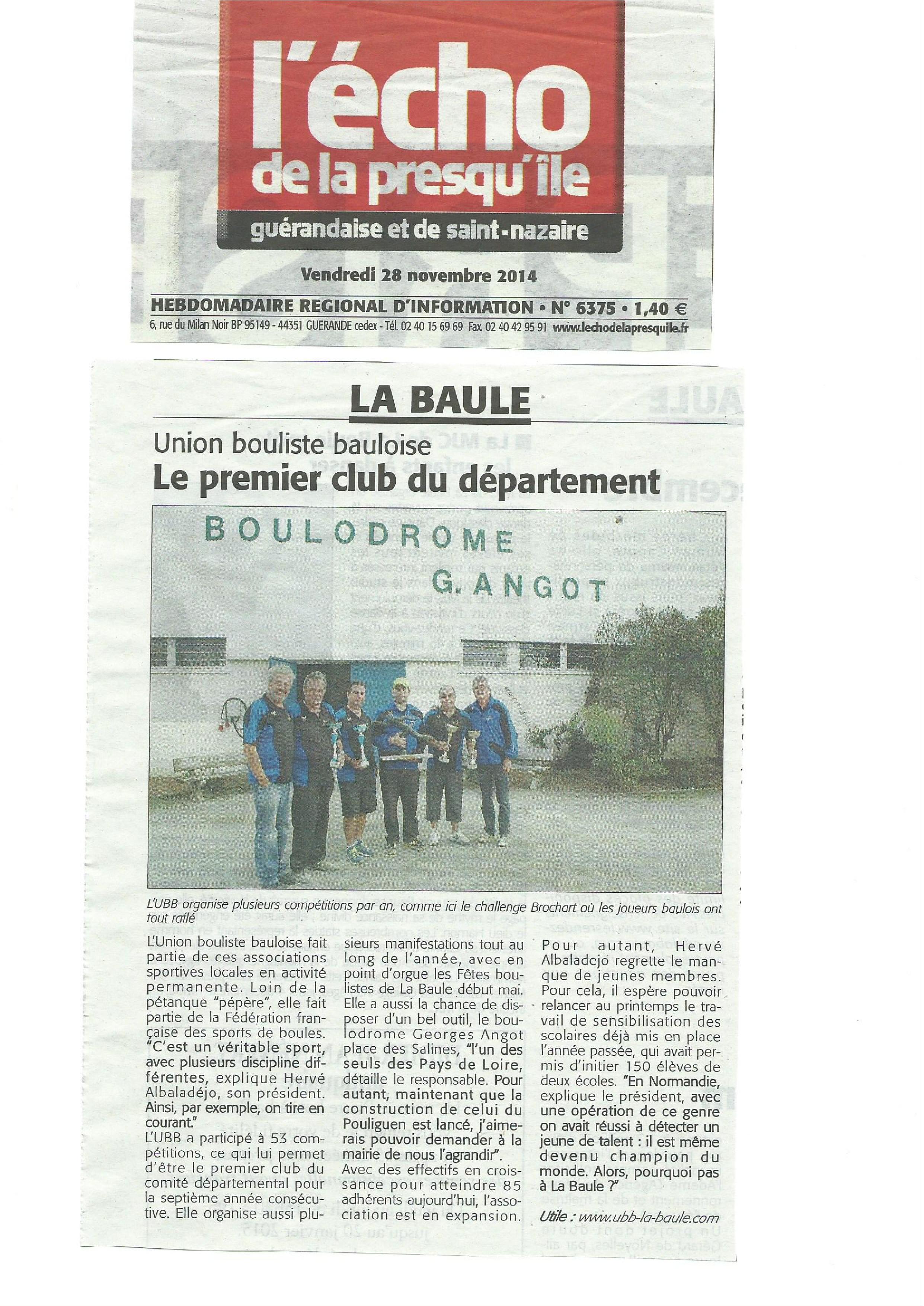 Article de l echo de la presqu ile page 001