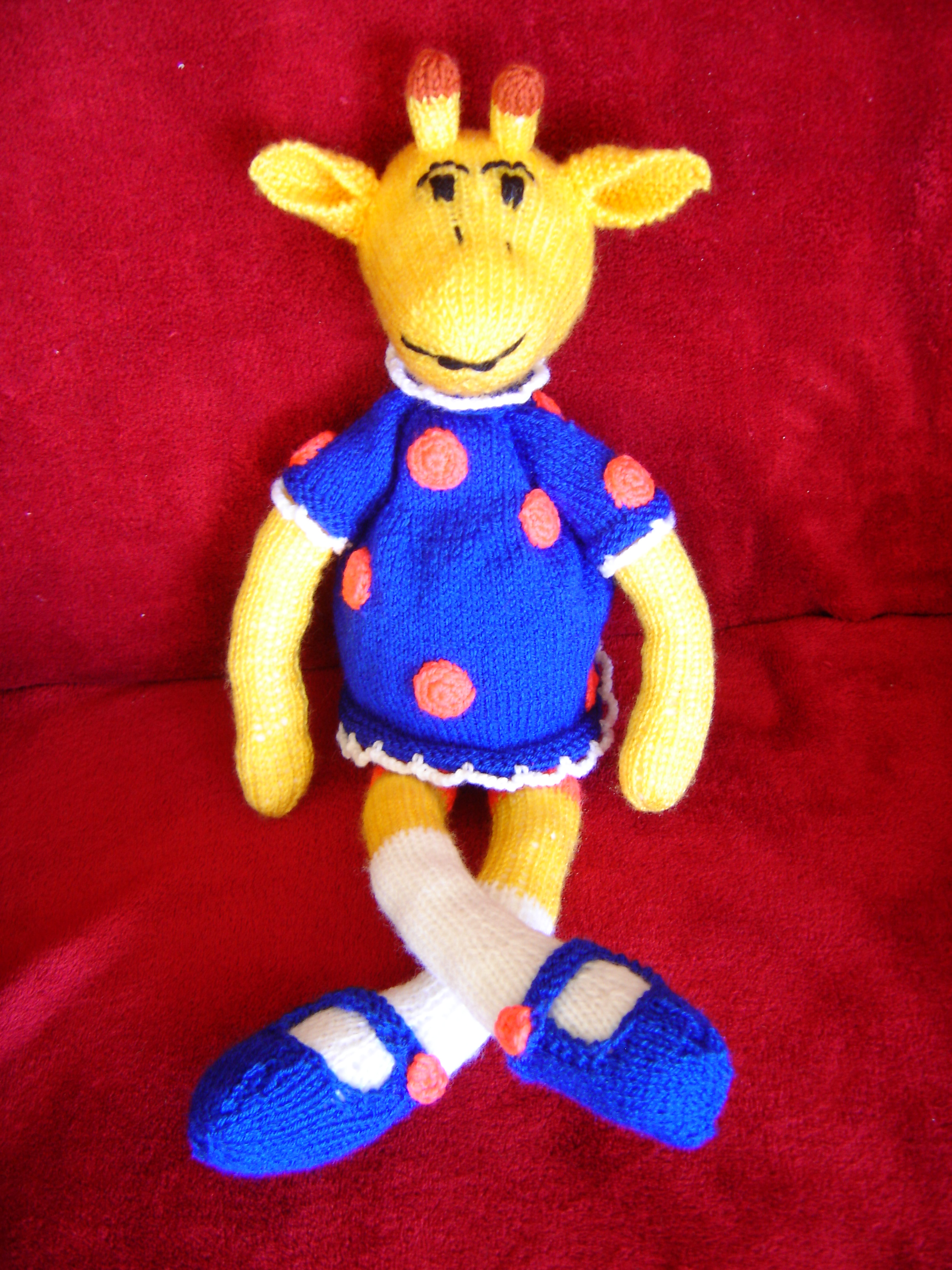 la girafe en robe bleu 40cm 20 euros