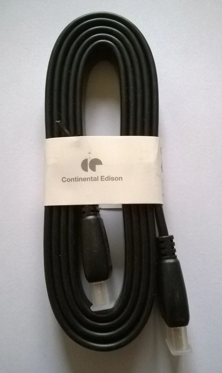 Cable hdmi plat 1m continental edison