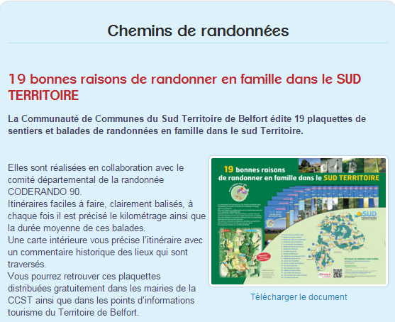 Sentiers de randonnee