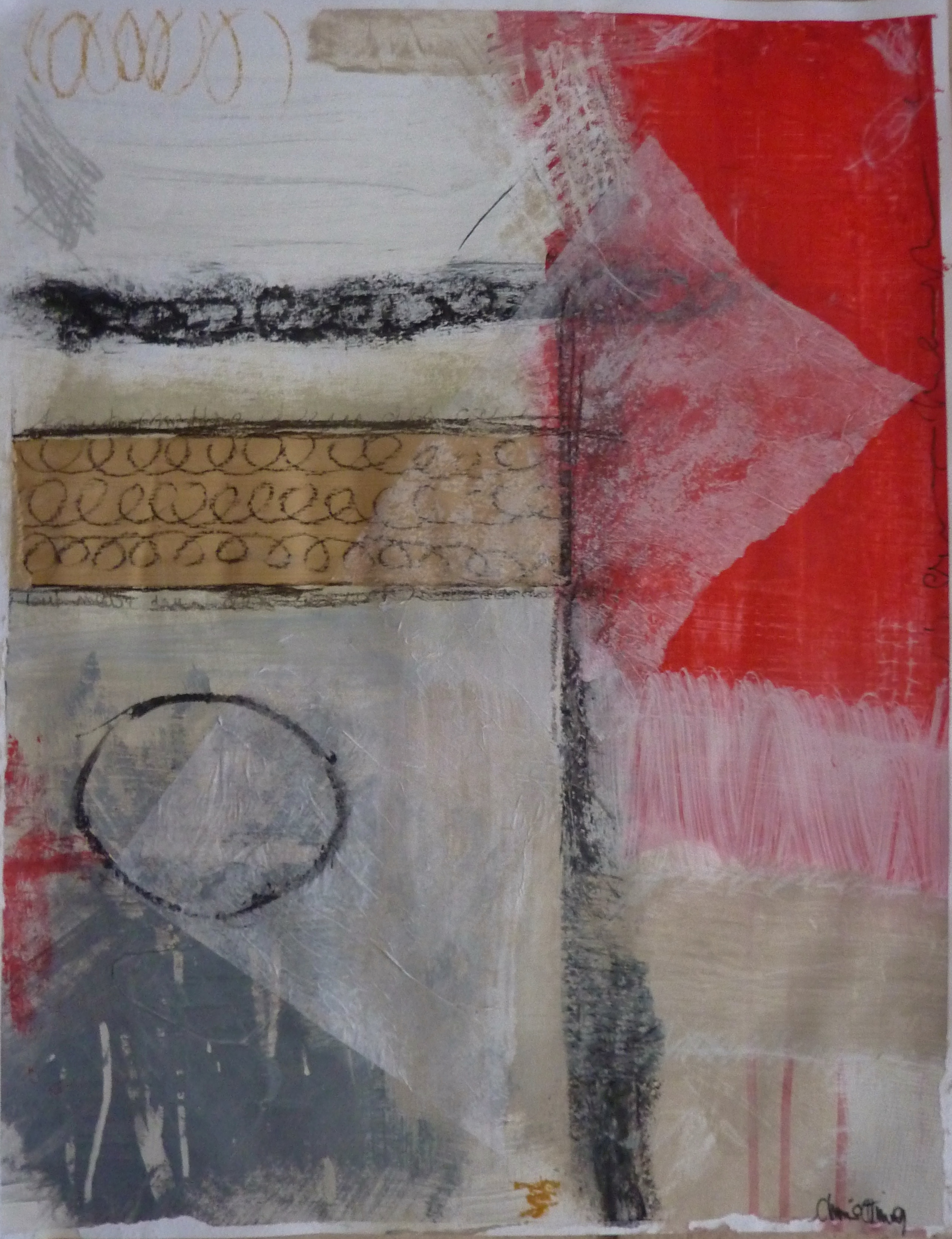 "sans titre" - Technique mixte sur papier (65 x 50 cm)