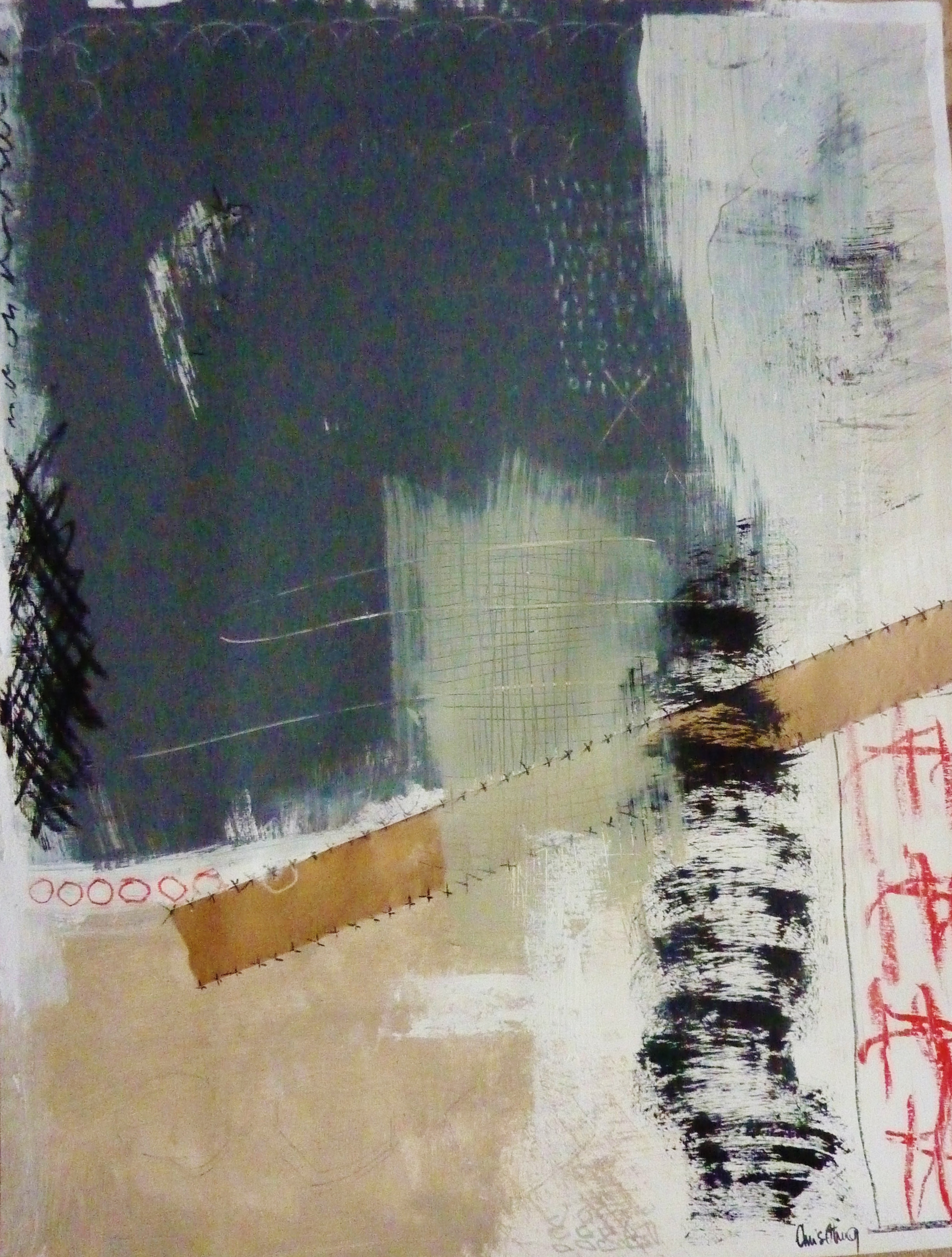 "sans titre 2" - Technique mixte sur papier (65 x 50 cm)