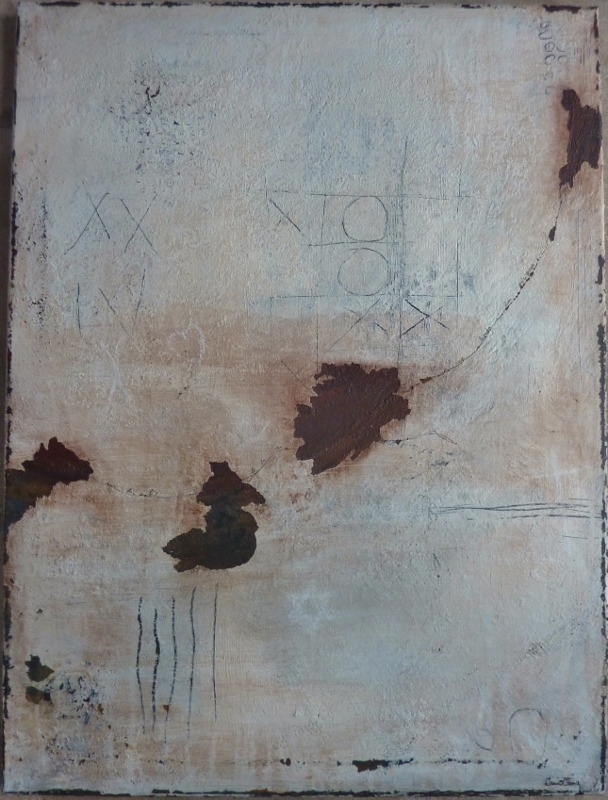 "Passé-Présent" - Technique mixte sur toile (80 x 60 cm)