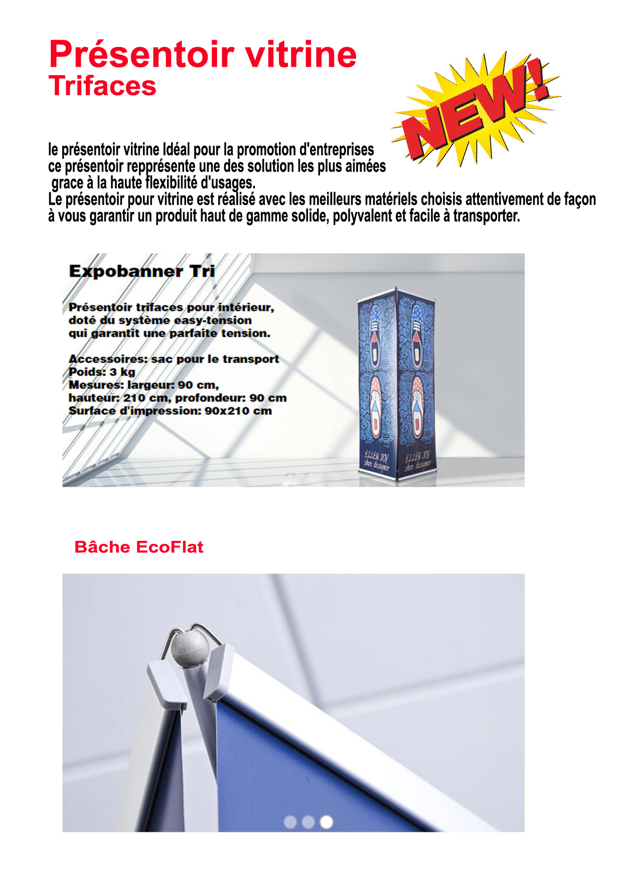 Presentoir vitrine