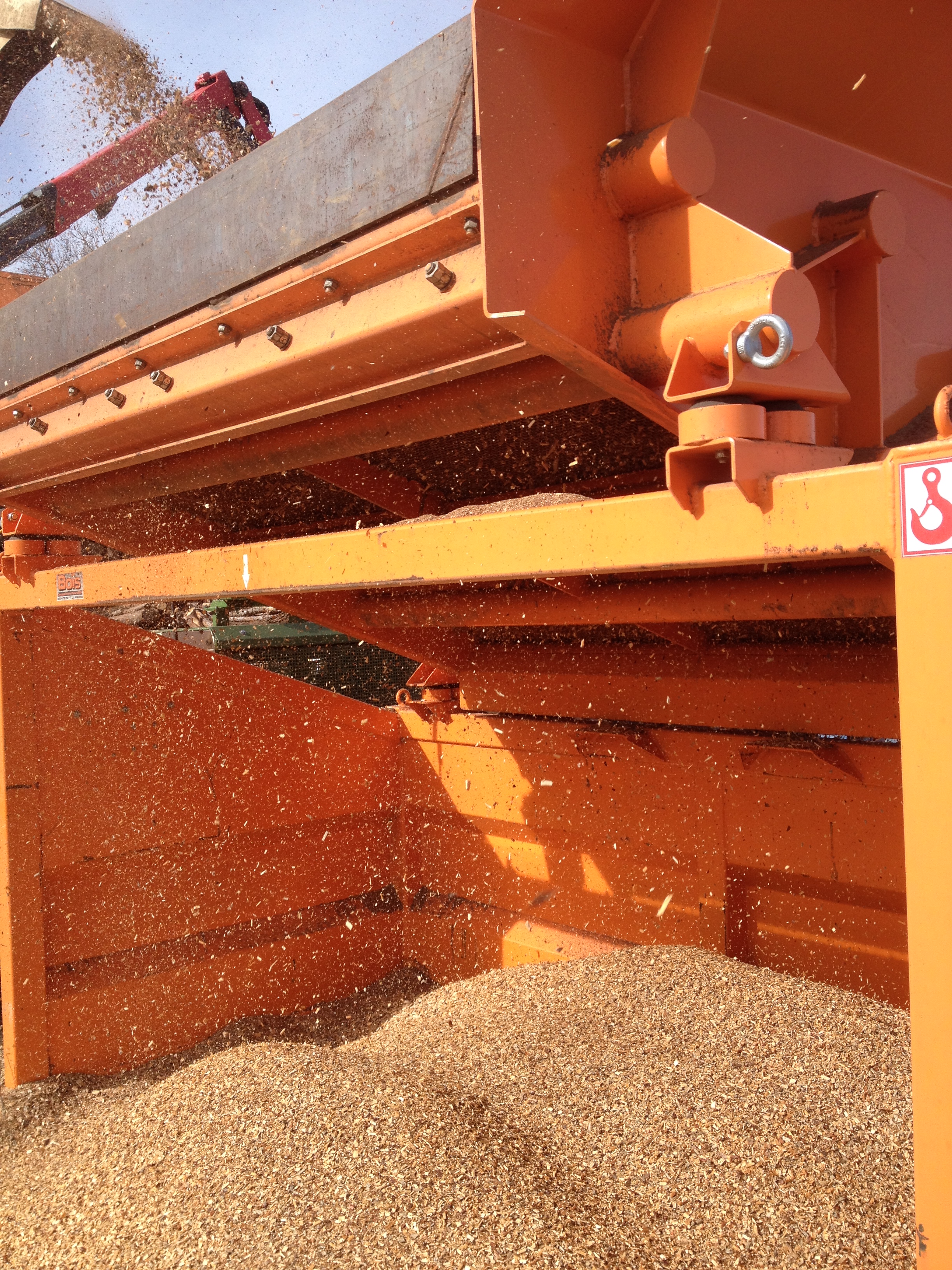 Criblage crible bois broye pour faire plaquettes