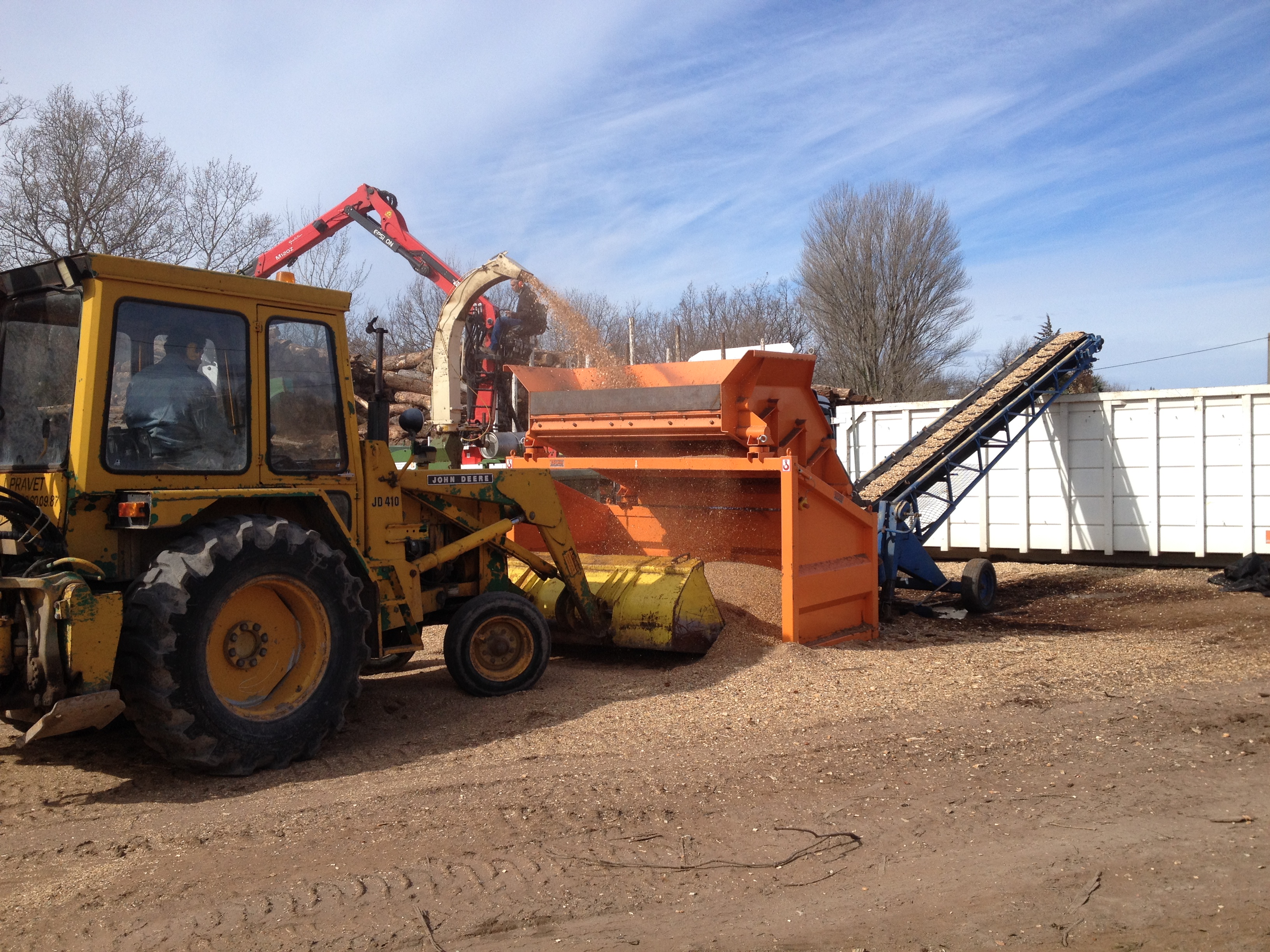 Crible cribleur tamis plaquettes bois