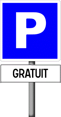 Panneau parking gratuit 