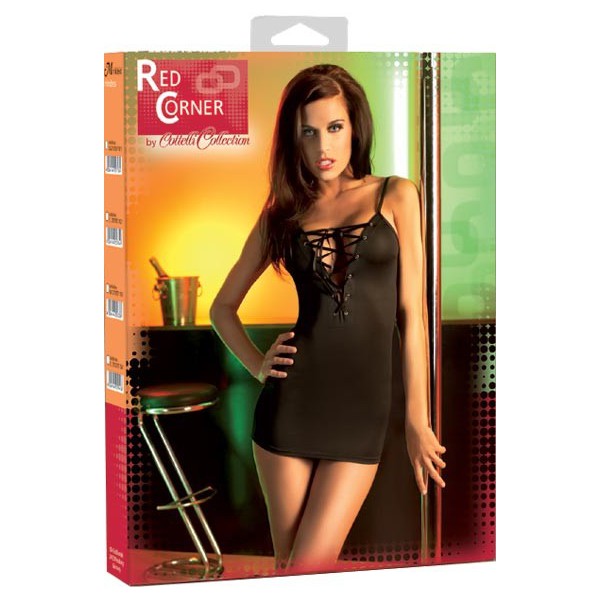 REF 034
Robe noire moulante avec lacage Red Corner XS
