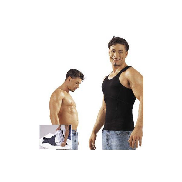 REF 123
Débardeur homme ventre plat

Débardeur noir pour homme. Il a été fabriqué de façon a cacher votre ventre.

Il vous affine la taille et reduit visuellement votre ventre, c'est l'effet ventre plat.

Couleur : noir.

Existe en 4 tailles : small, meduim, large et XL

92 % viscose, 8 % elasthan
PRIX : 38 €