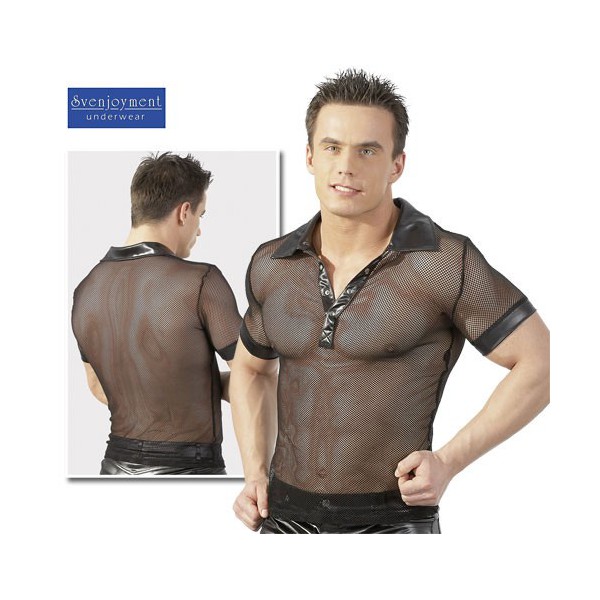 REF 121
Polo noir en resille avec col effet mouille

Marque : Sven Joyment

Polo noir en résille avec pressions, col noir brillant en tissus effet mouillé.

100 % polyester

100 % sexy

Existe en 5 tailles : S - M - L - XL et XXL
PRIX 39 €