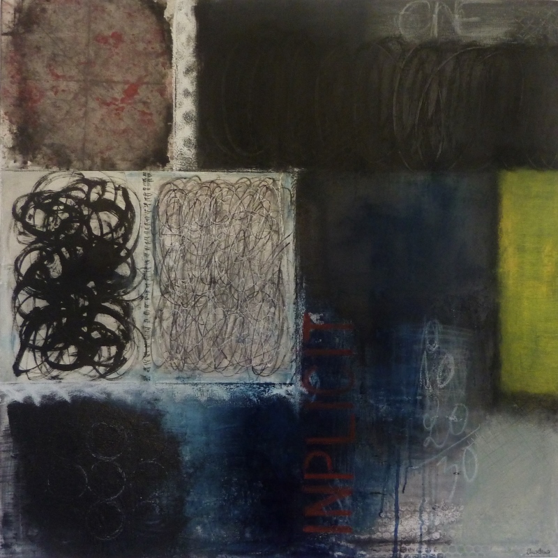 "INPLICIT" - Technique mixte sur toile (80 x 80 cm)