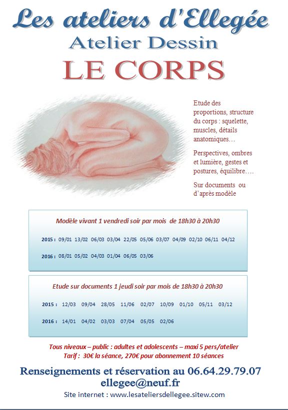 Atelier dessin CORPS 2015 2016