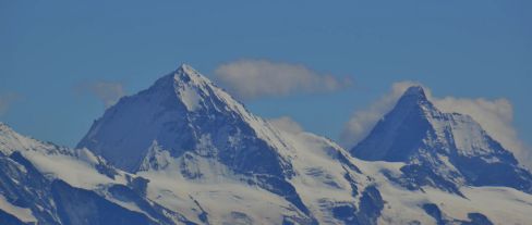 La Dent Blanche et le Cervin dans les Alpes valaisannes suisses