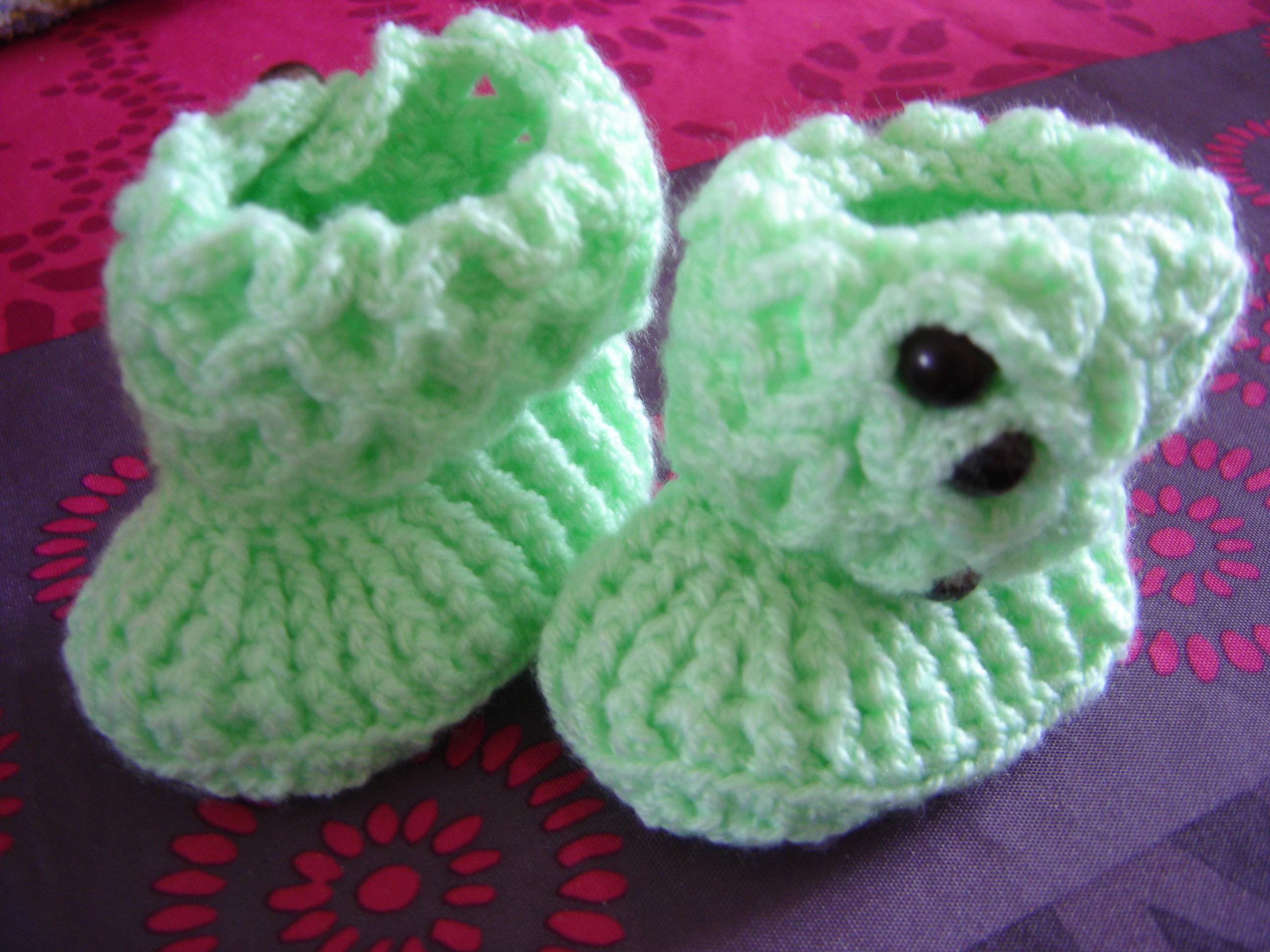 chaussons crocodiles verts