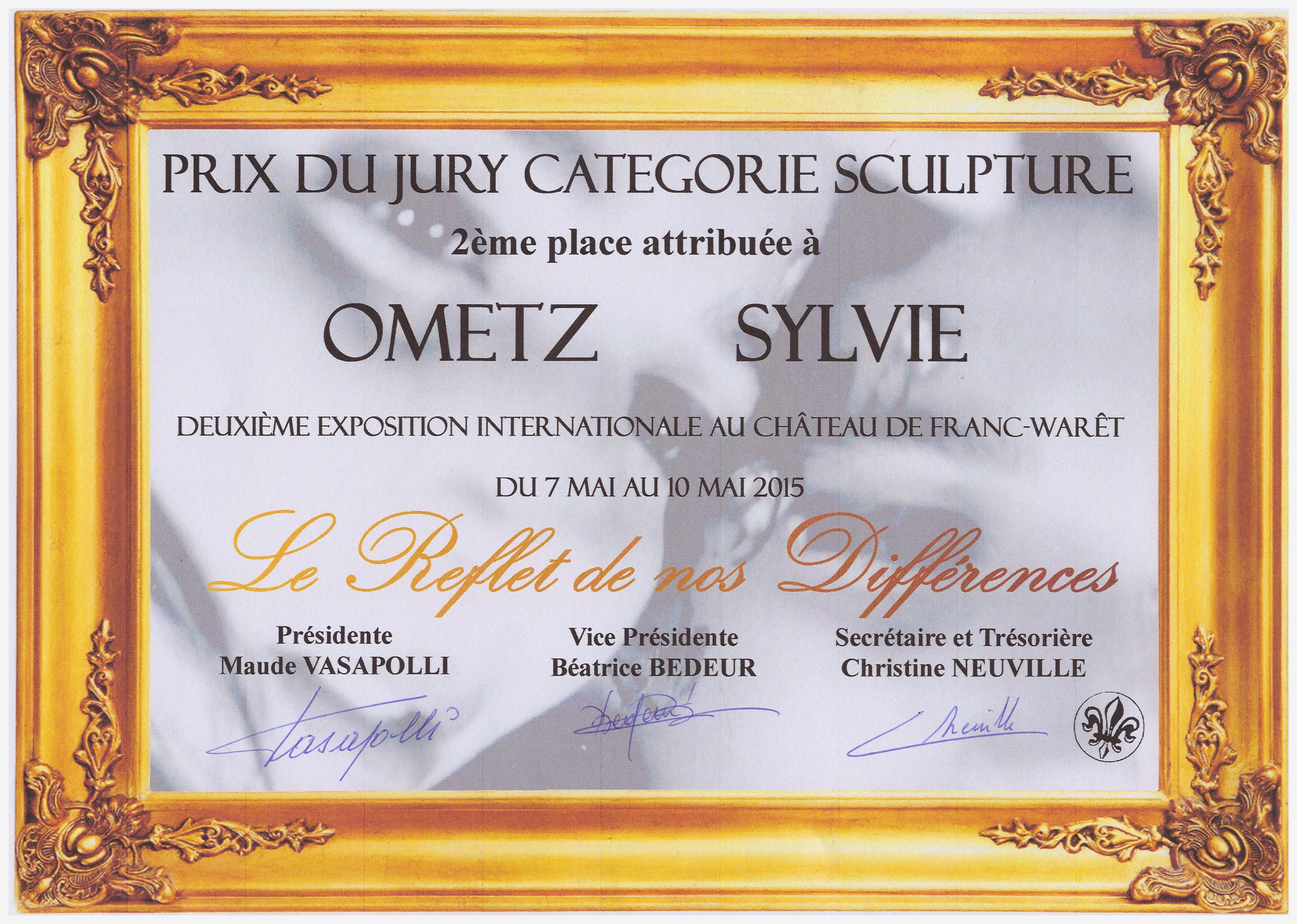 Prix du jury chateau franc waret 2015