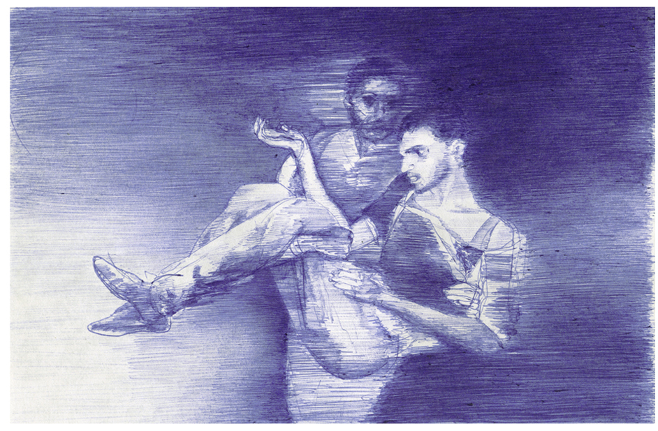 scène de rue, 2006
stylo bille. 20/30