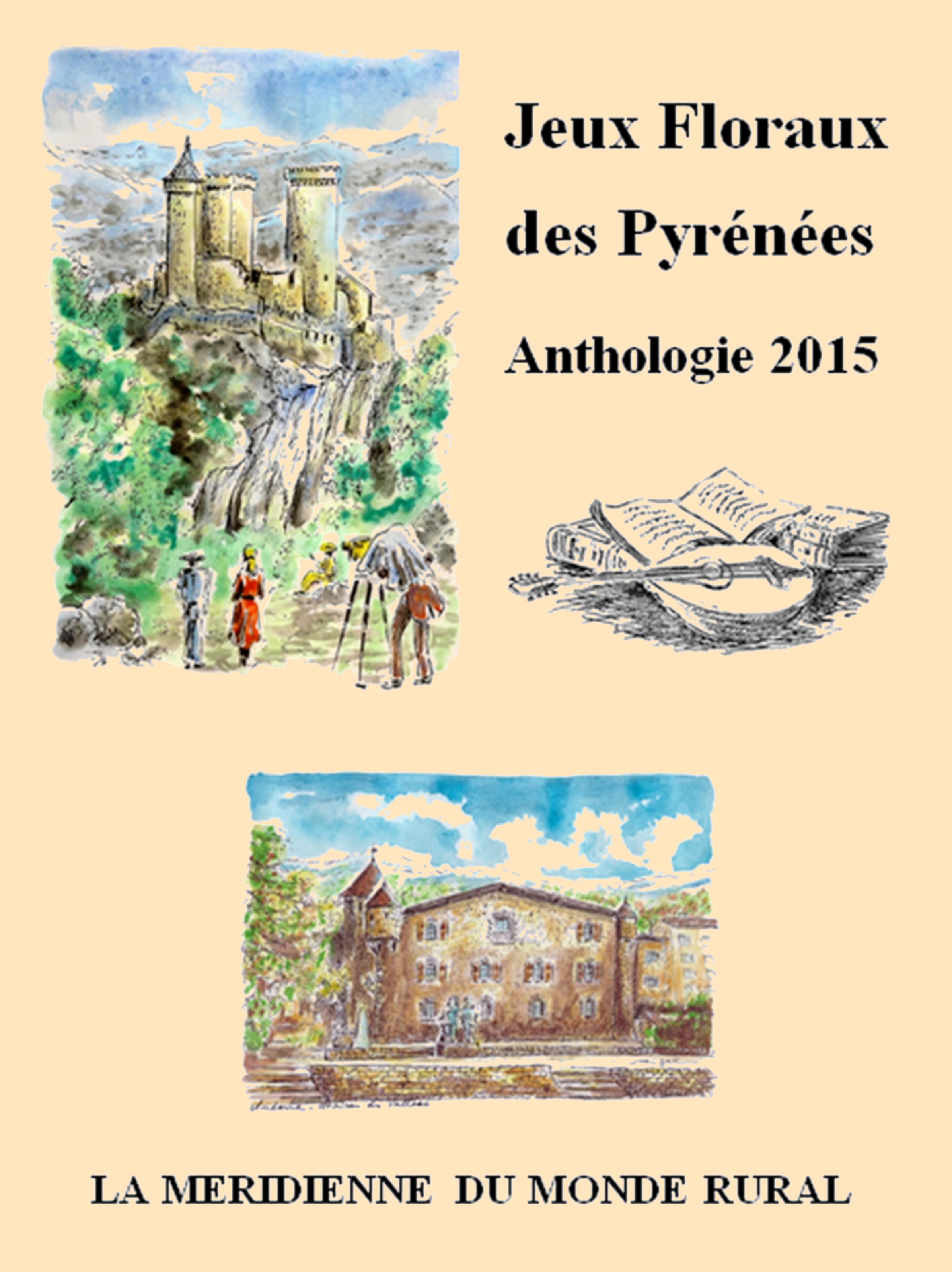 1 couverture avec 2 aquarelles 