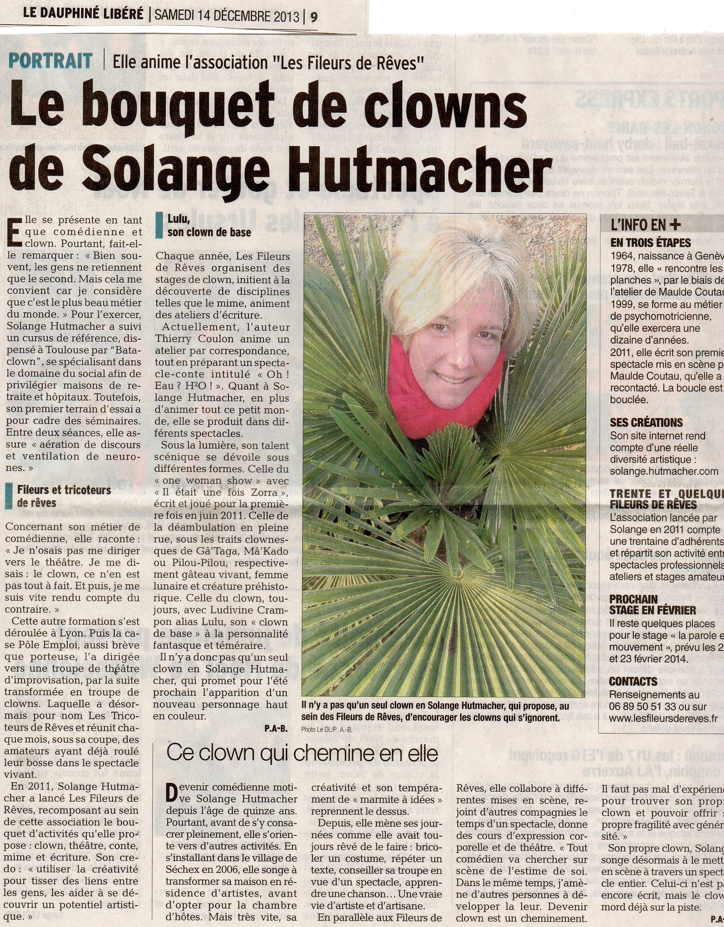 Le bouquet de clown de Solange Hutmacher