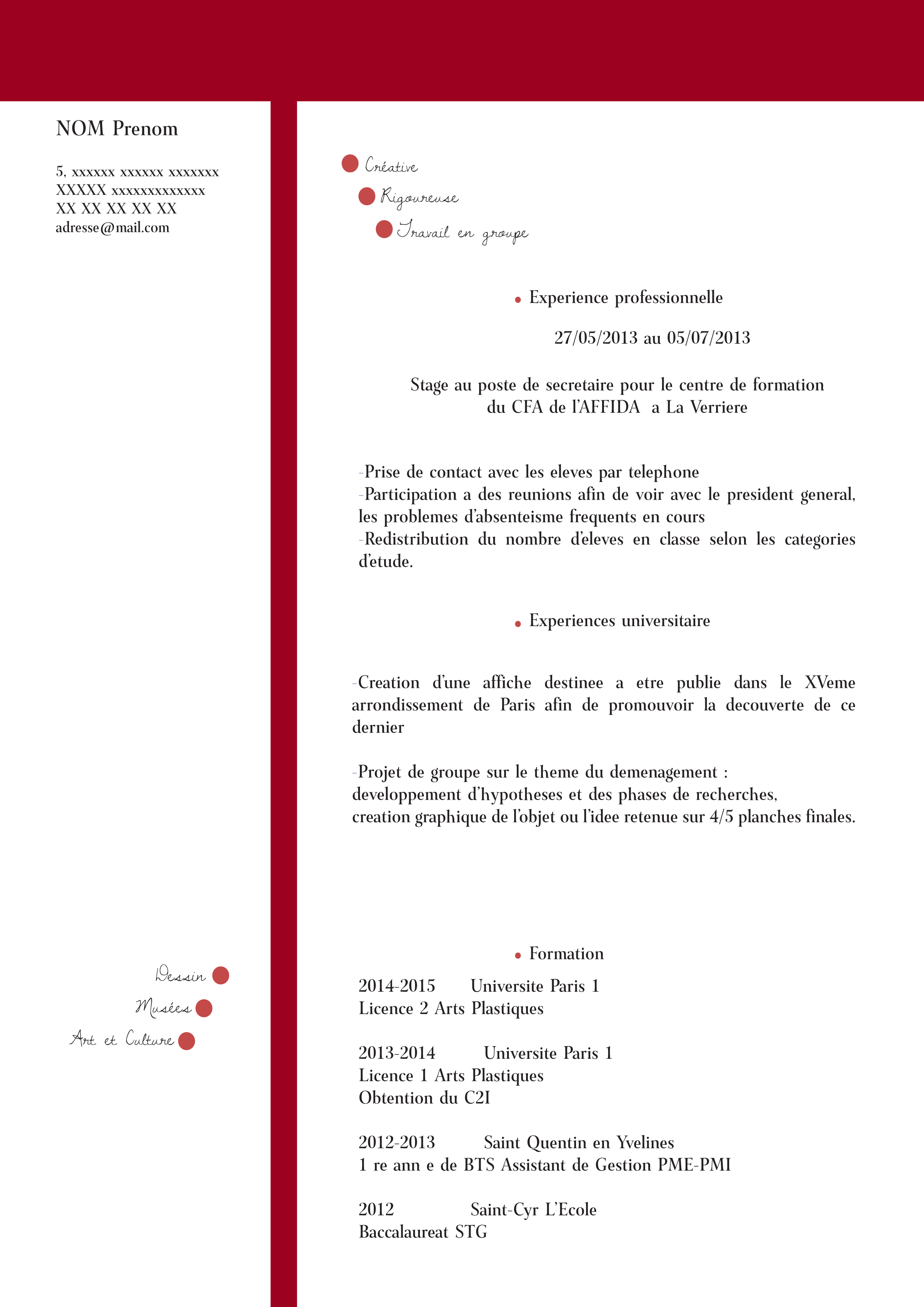 CV commande