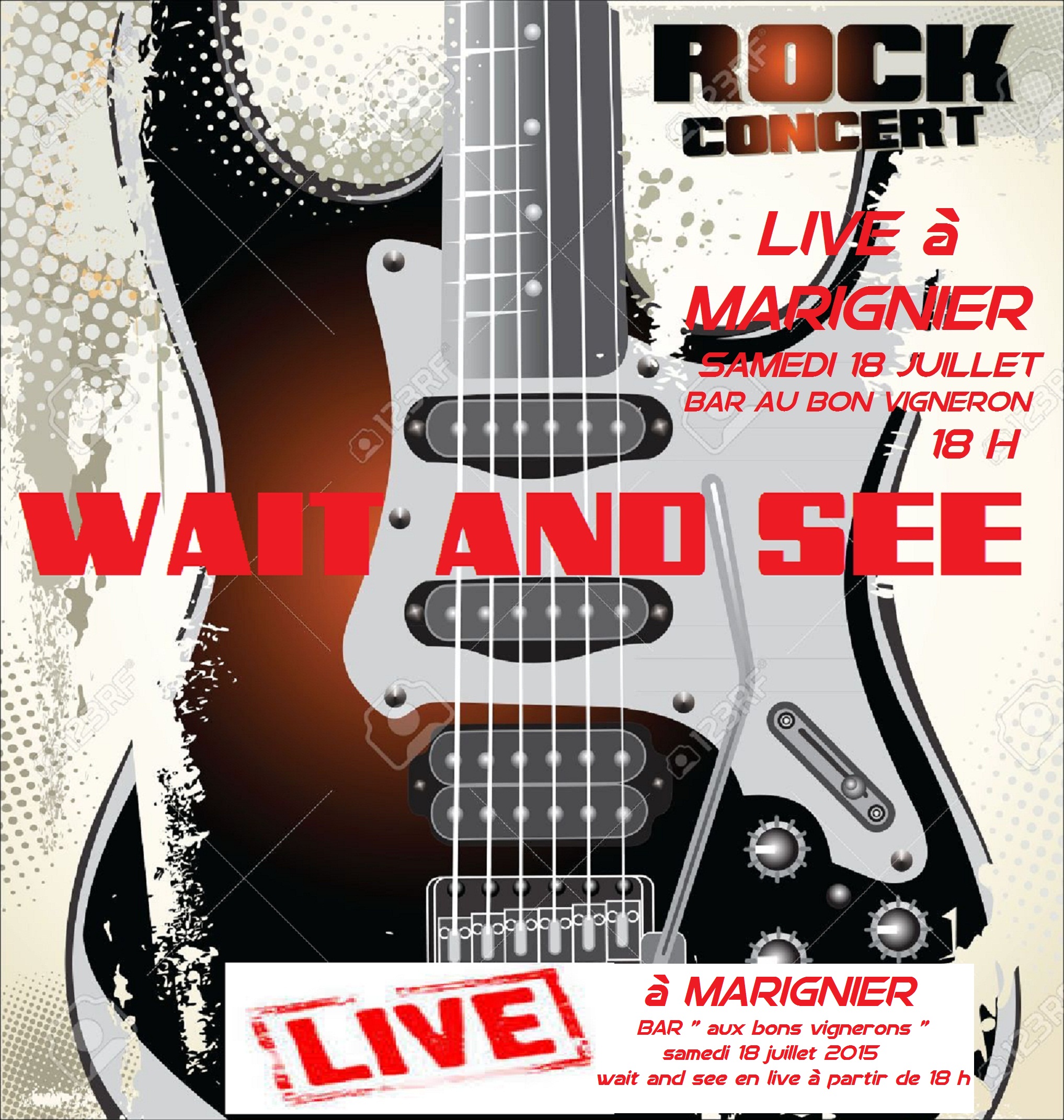 20882733 Rock concert poster Stock Vector