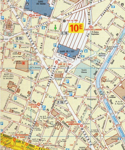 Plan de quartier rue des Deux Gares