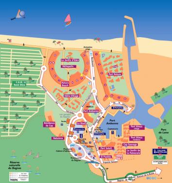Plan village naturiste Cap Agde