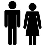 Homme femme pictogramme chiffre de baton