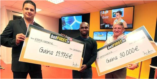 2 joueurs sur betFirst gagne 20.000 et 30.000 Euro