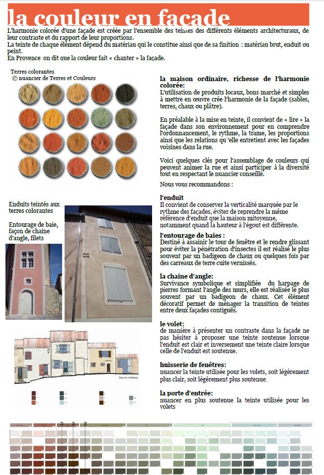 Couleurs en facade