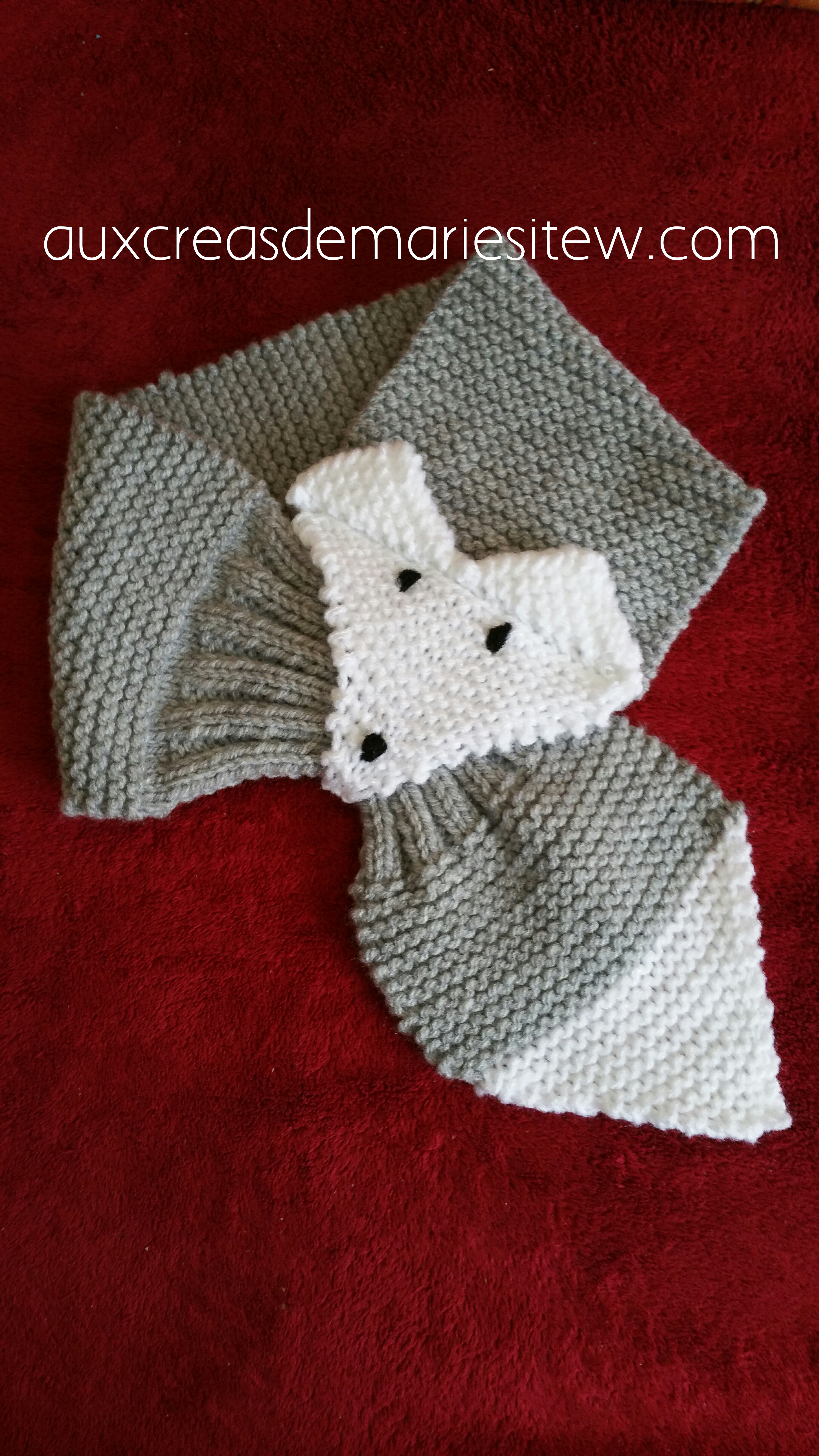 Écharpe renard enfant différents coloris 8 euros