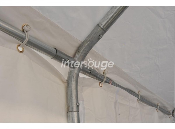 Tente de reception chapiteau barnum 4x10m en pvc tubes 50mm