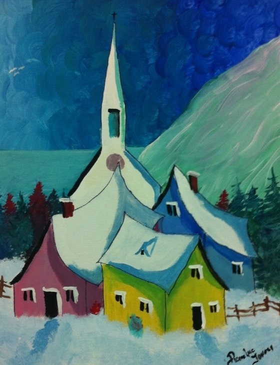 Village d'hiver Folk Art, Collection privée Louise Sauvé