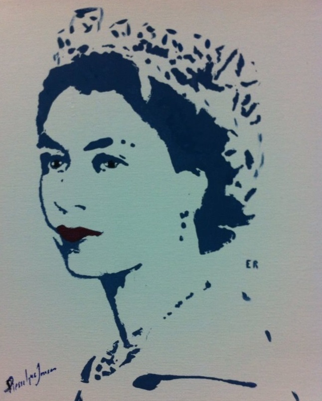 Pop Art, Queen Elizabeth II Blue, à vendre