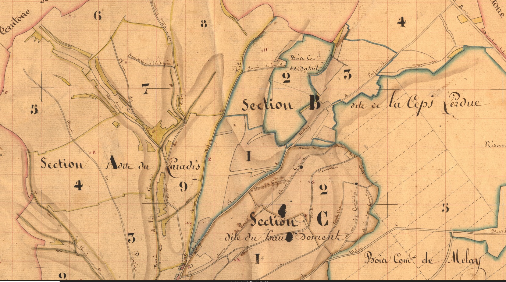 9101 Cadastre napoleonien MELAY 1 haut