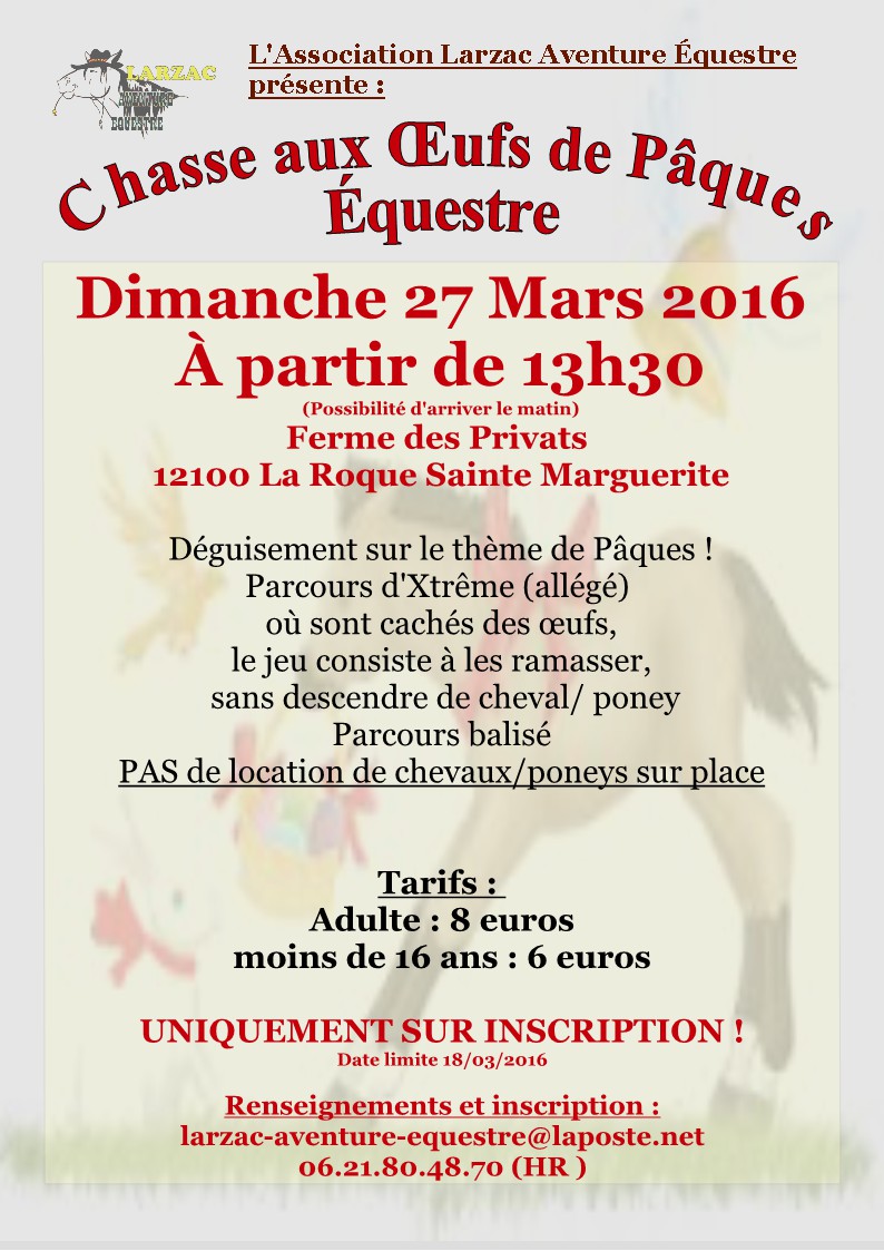 Affiche chasse aux oeufs