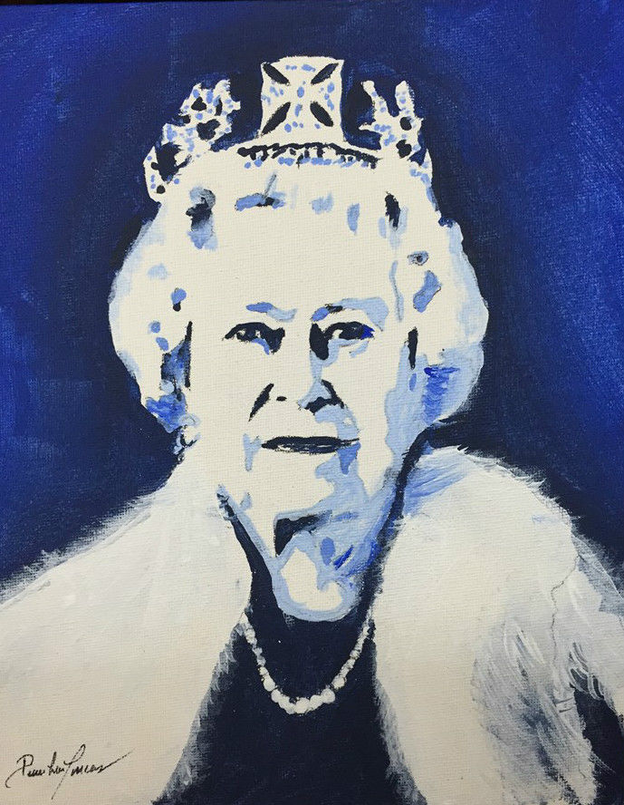 Old Queen Elizabeth in blue, 8" x 10", à vendre