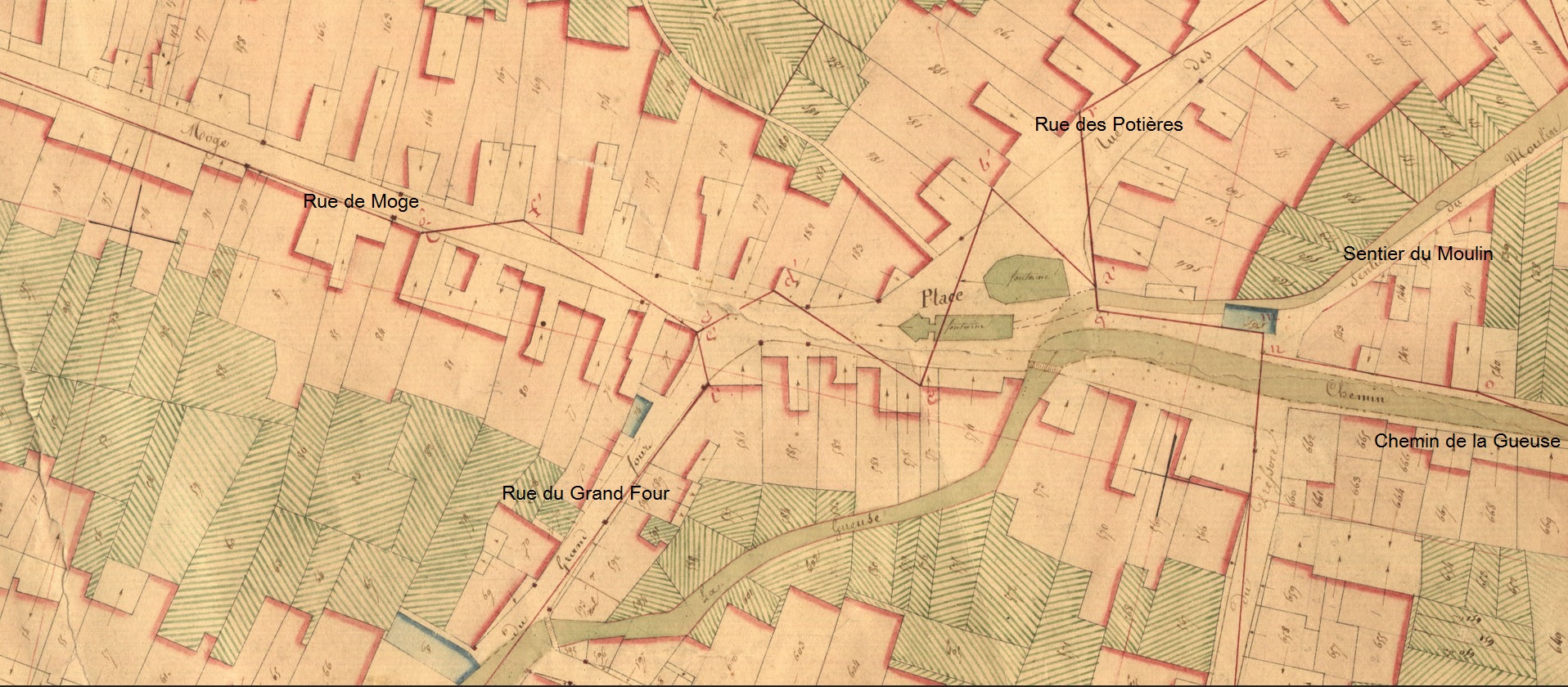 111 Cadastre napoleonien MELAY grande fontaine