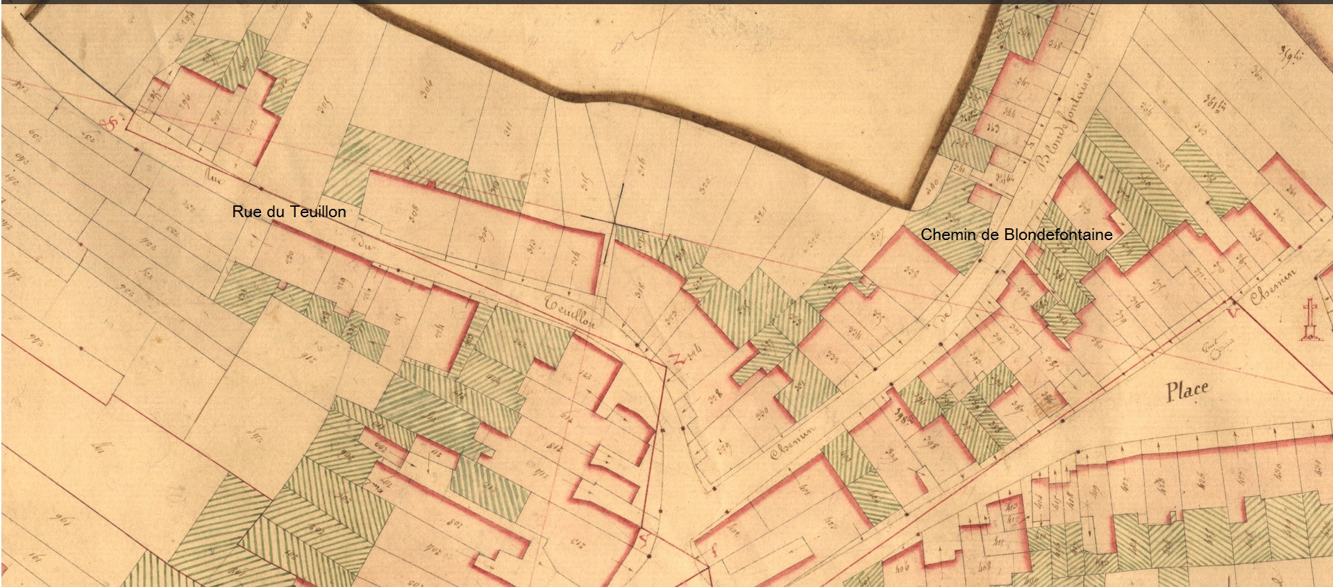 117 Cadastre napoleonien MELAY rue du Teuillon