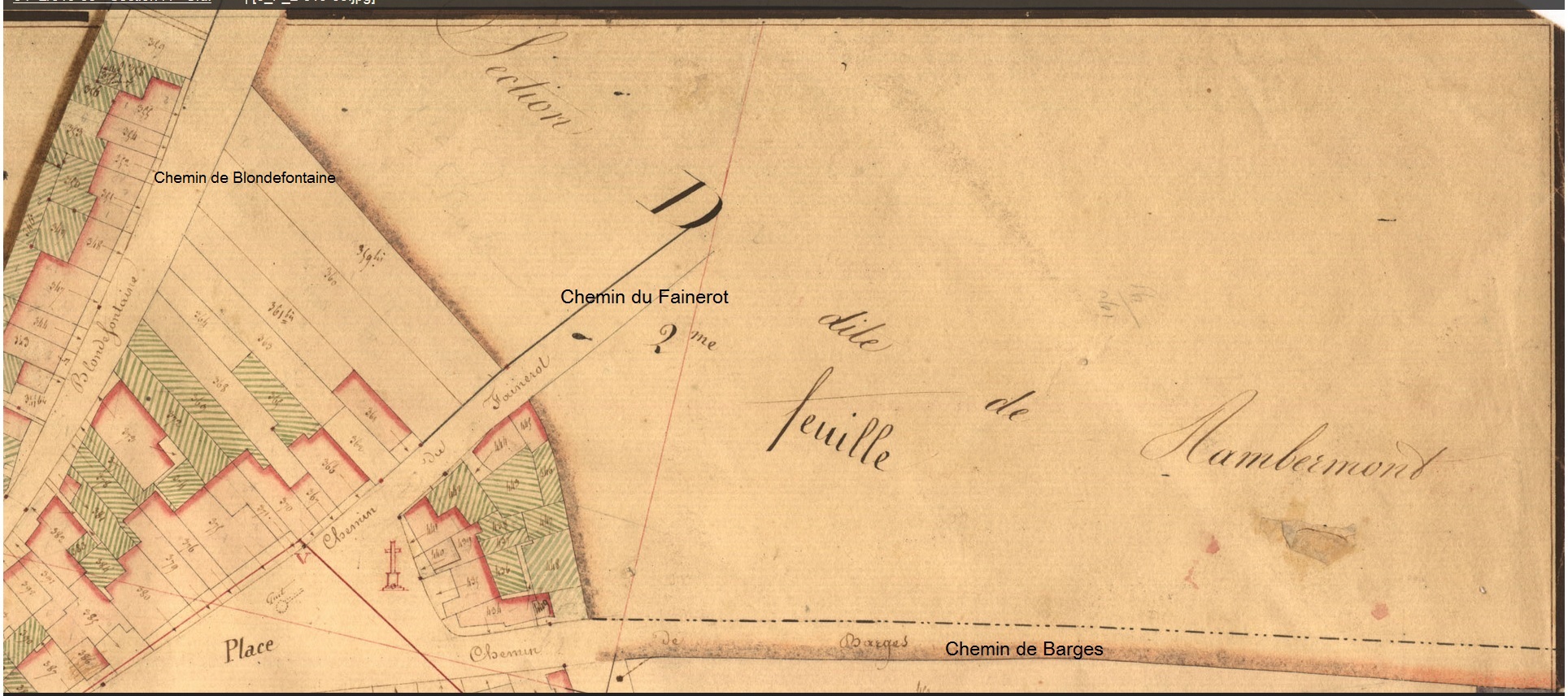 119 Cadastre napoleonien MELAY chemin du Fainerot