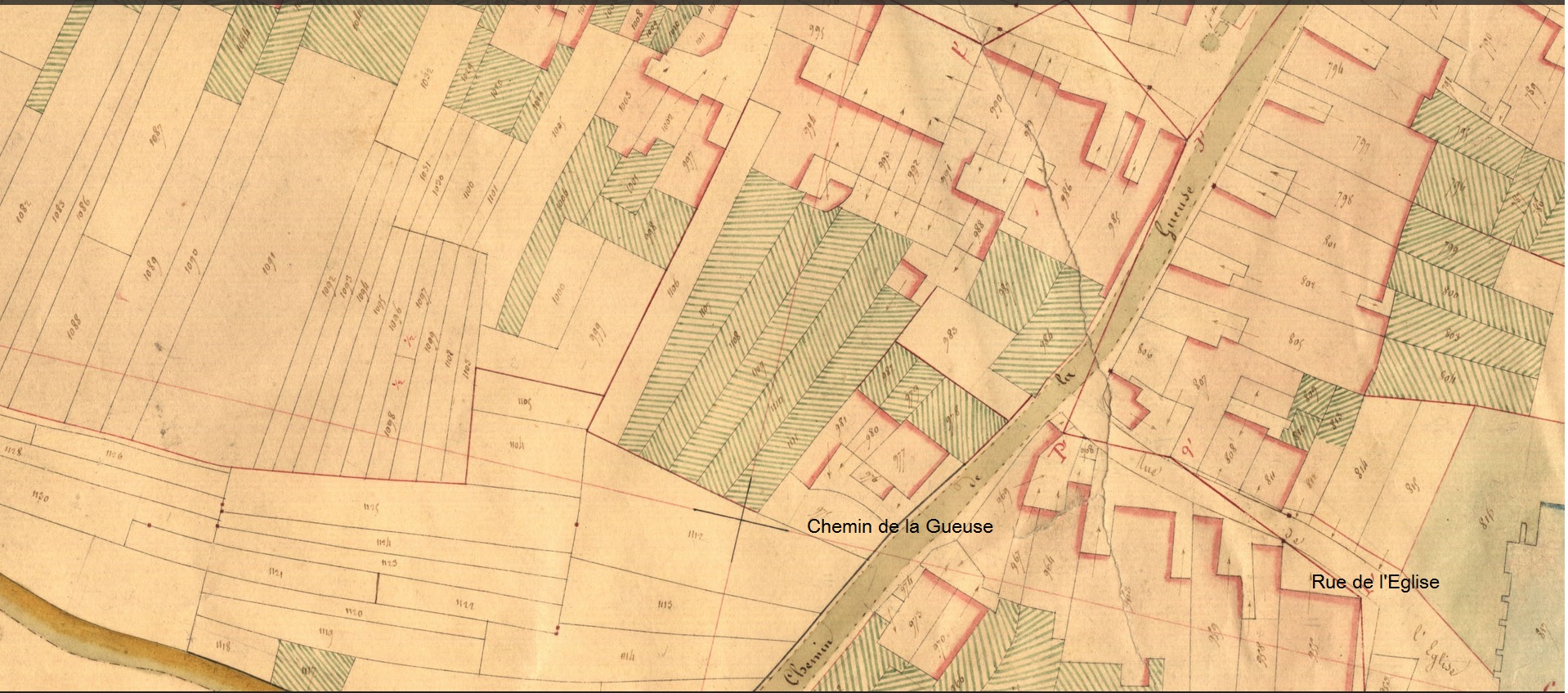 333 Cadastre napoleonien MELAY chemin de la gueuse